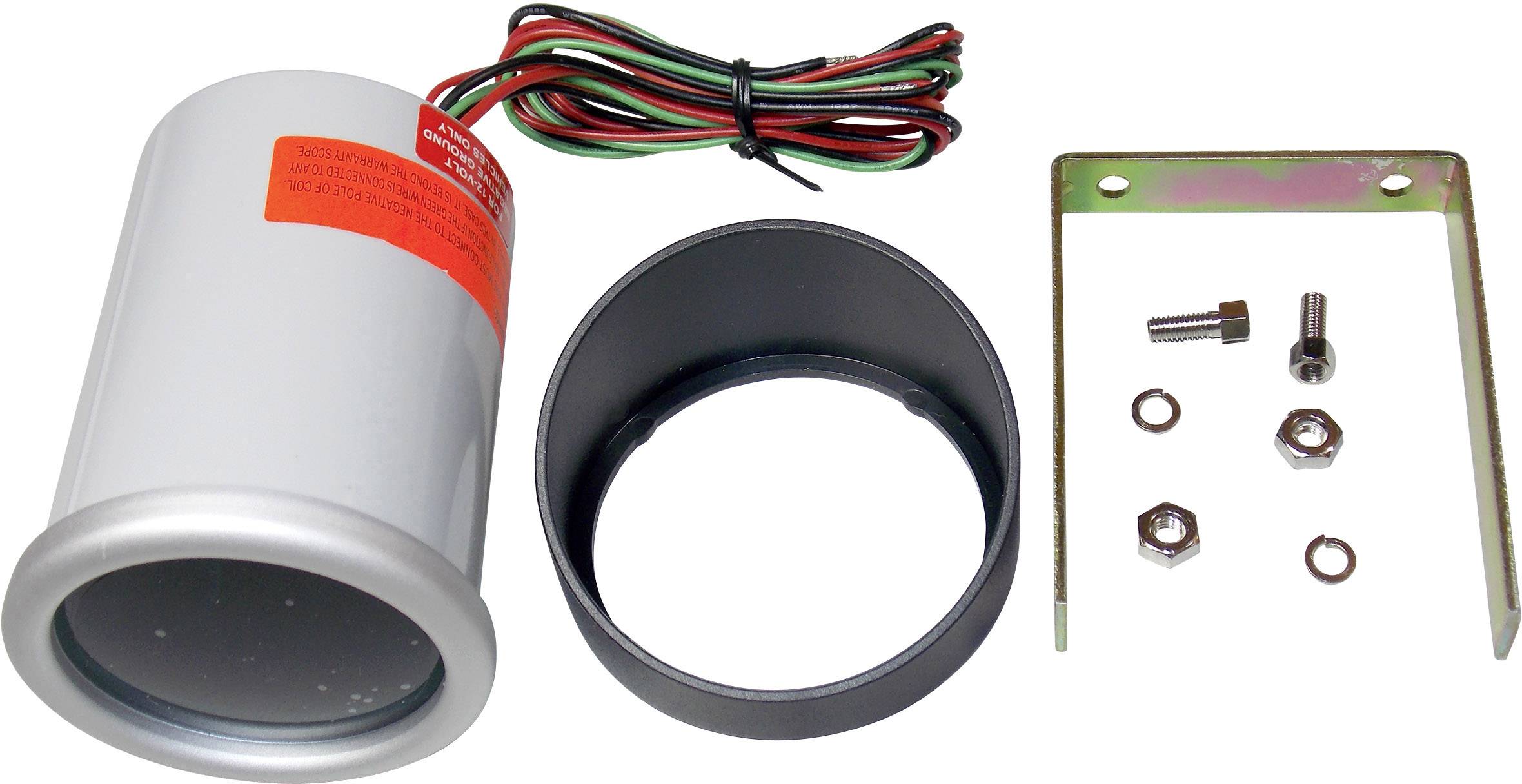 raid hp 660264 Kfz Einbauinstrument Drehzahlmesser Benzinmotor Messbereich 0 - 8000 U/min NightFlight Rot, Weiß 52 mm