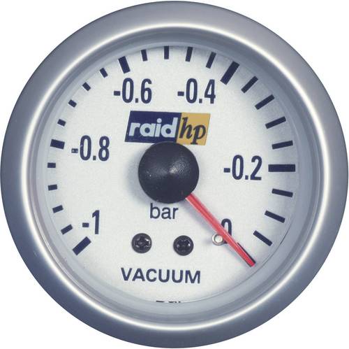 660222 Kfz Einbauinstrument Vakuummeter Messbereich -1 - 0 bar Silber-Serie Blau-Weiß 52mm