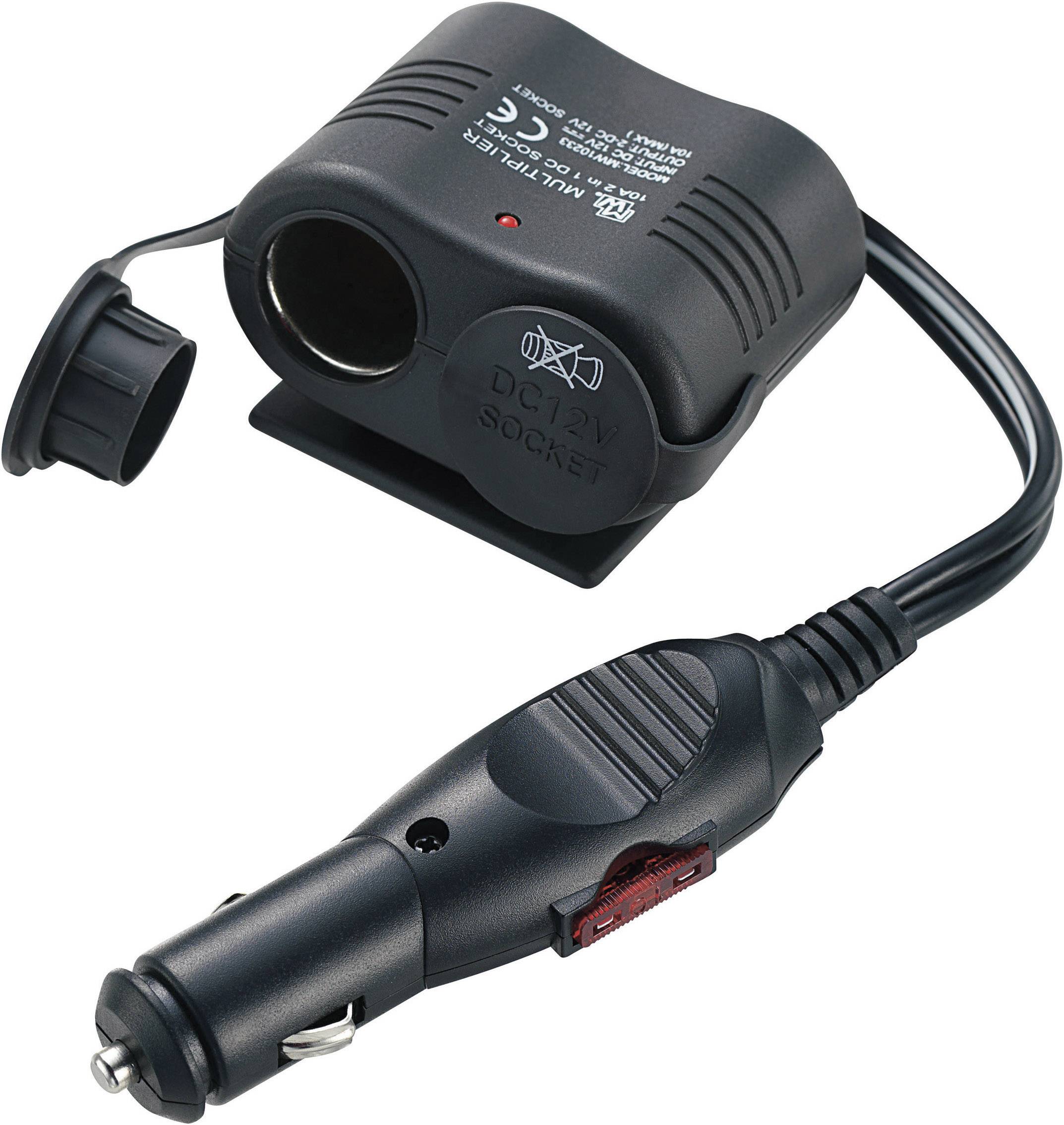 MW10233 Zigarettenanzünder-Verteiler Anzahl Zigarettenkupplungen 2 x Belastbarkeit Strom max. 10A