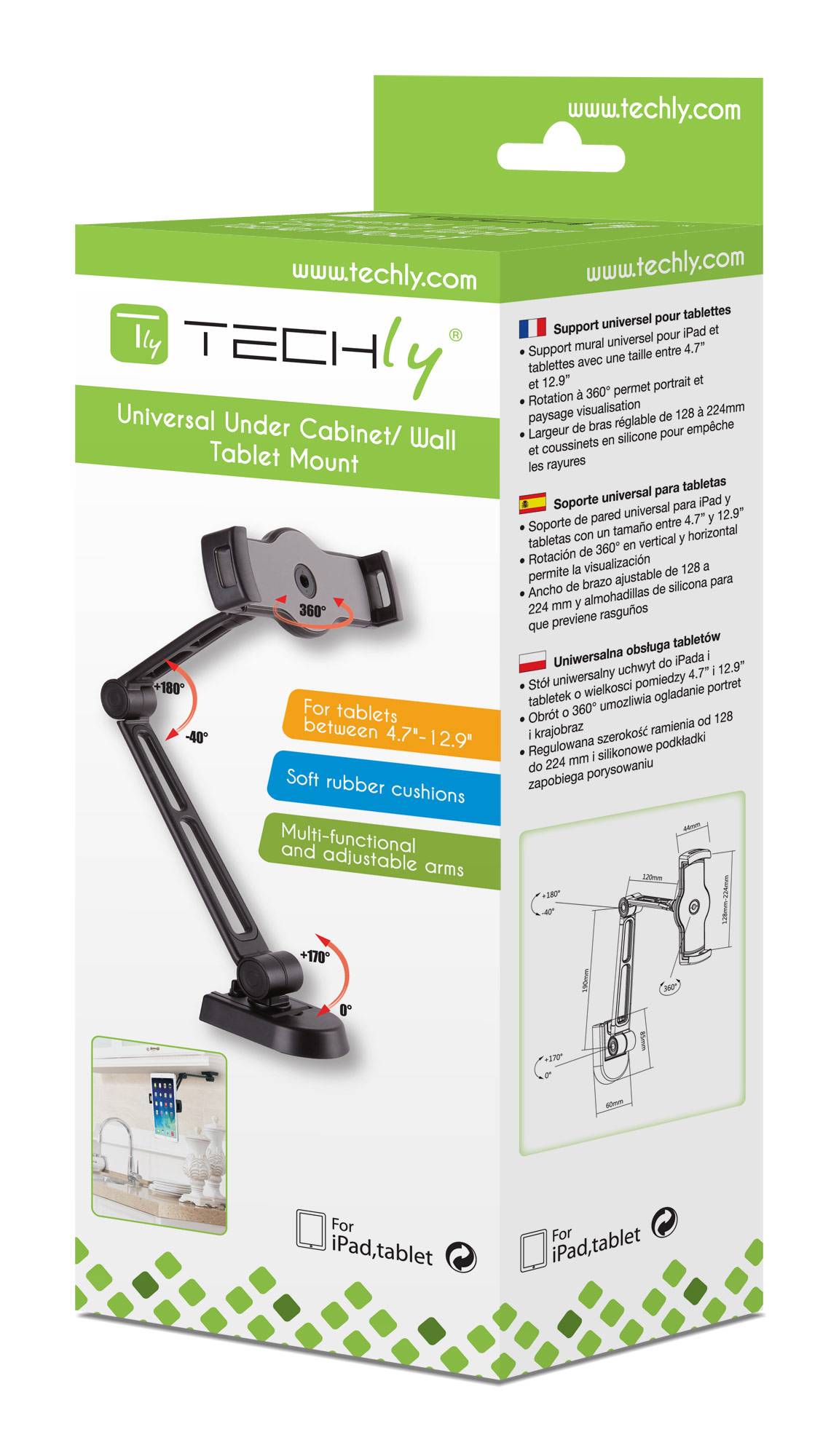 TECHly ICA-TBL-2802 Tablet-Halterung Universal 11,9 cm (4,7") - 32 cm (12,6")
