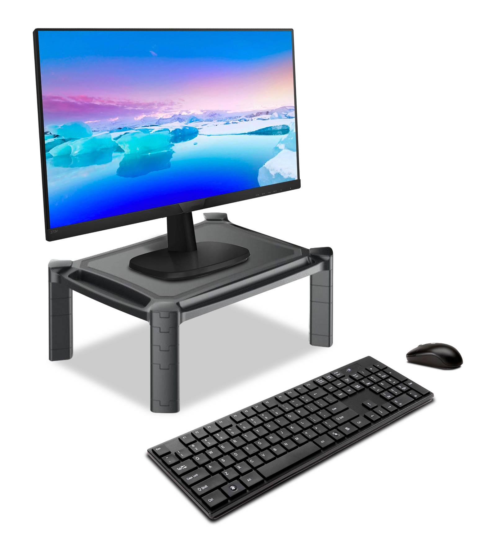Monitor Riser - Aufstellung - für Monitor / Notebook / Drucker - Kunststoff - Sc