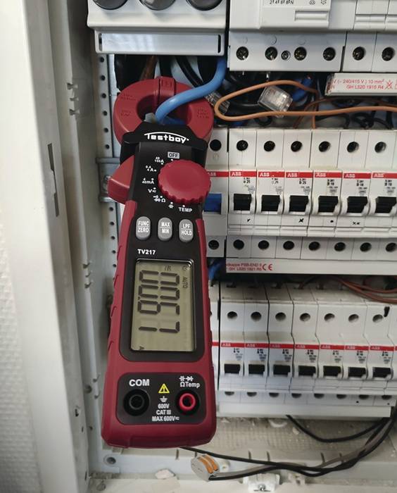 Testboy TV 217 Stromzange digital CAT III 600 V Anzeige (Counts): 4000