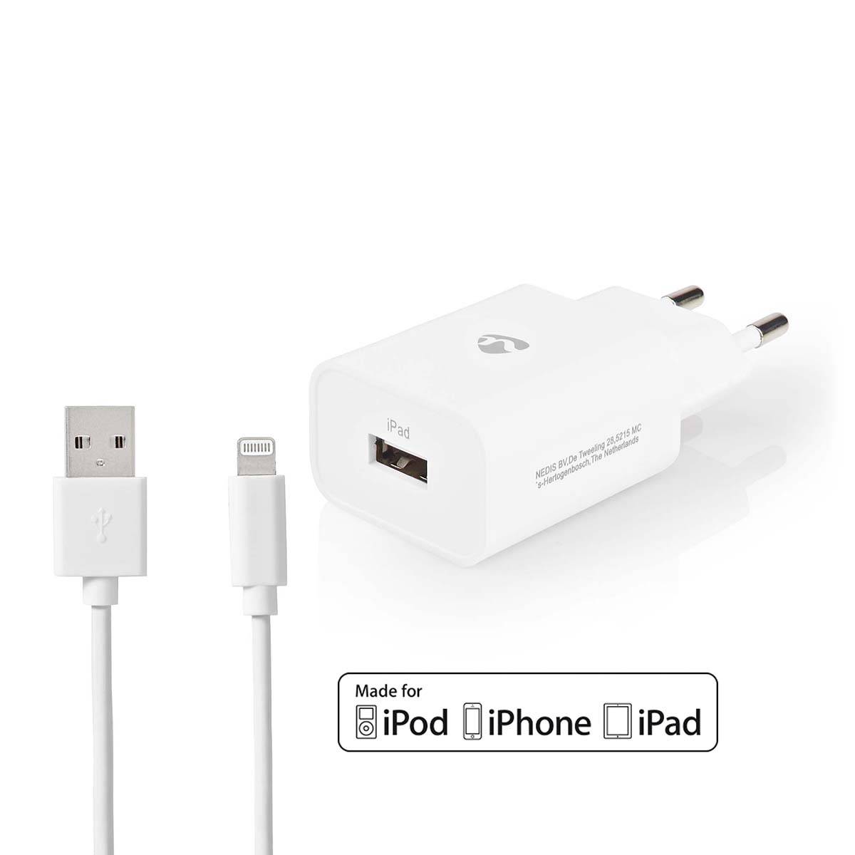 Netzladegerät| 1x 2.4 A| Anzahl der Ausgänge 1| USB-A| Lightning 8-Pin Lose