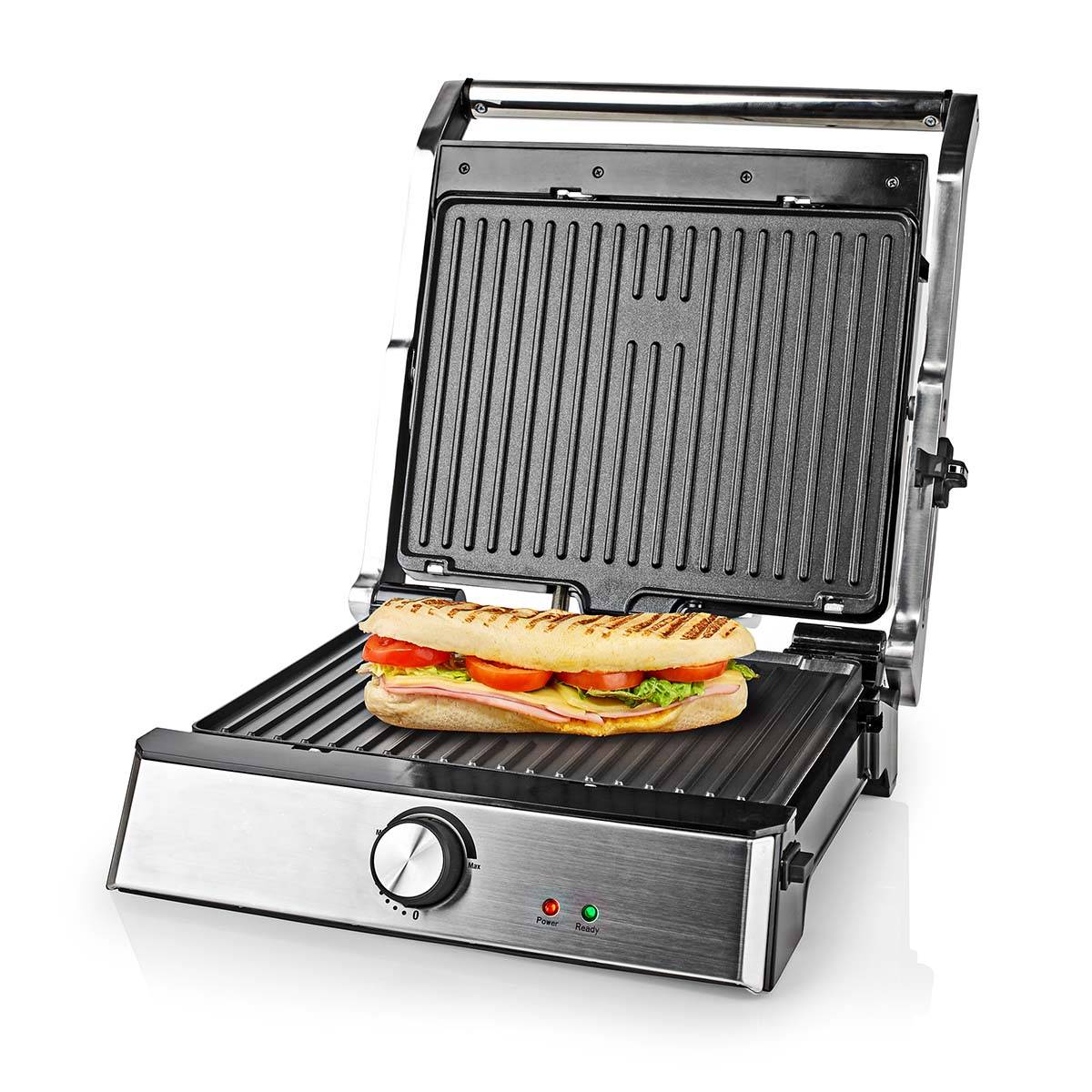 Nedis Kontakt Grill | KAGR151FSR | Silber