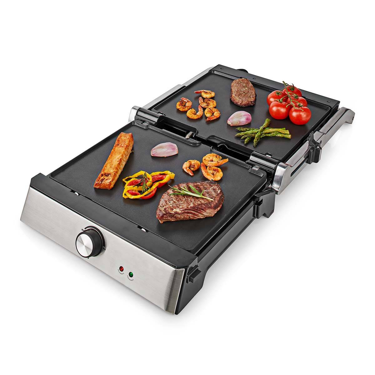 Nedis Kontakt Grill | KAGR151FSR | Silber