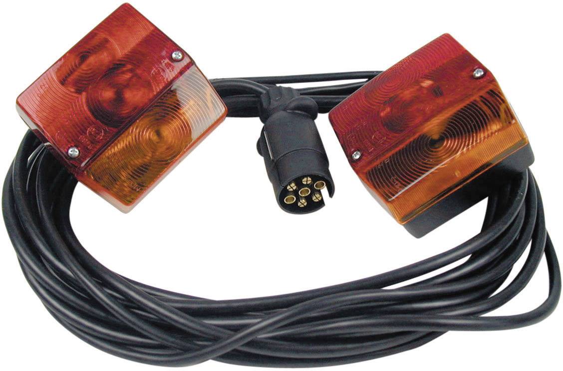 Berger & Schröter Beleuchtungssatz 7-polig Blinker, Bremslicht, Kennzeichenleuchte, Rückleuchte hinten, links, rechts 12 V inkl. Magnethalter