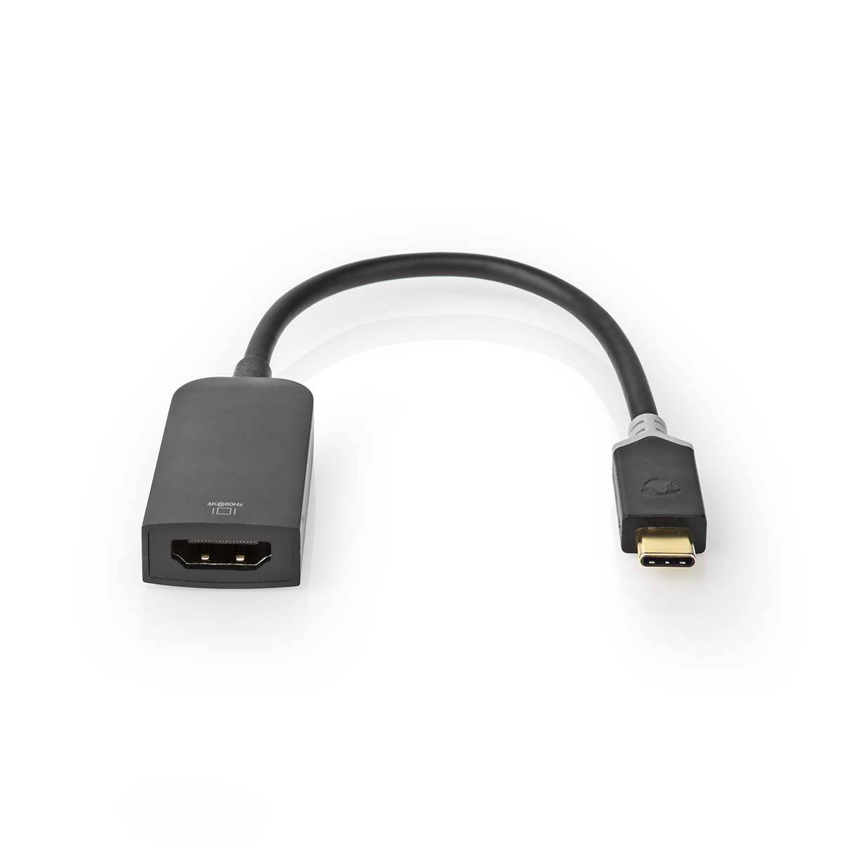 Nedis CCBW64652AT02, 0,2 m, USB Typ-C, HDMI, Männlich, Weiblich, Gerade