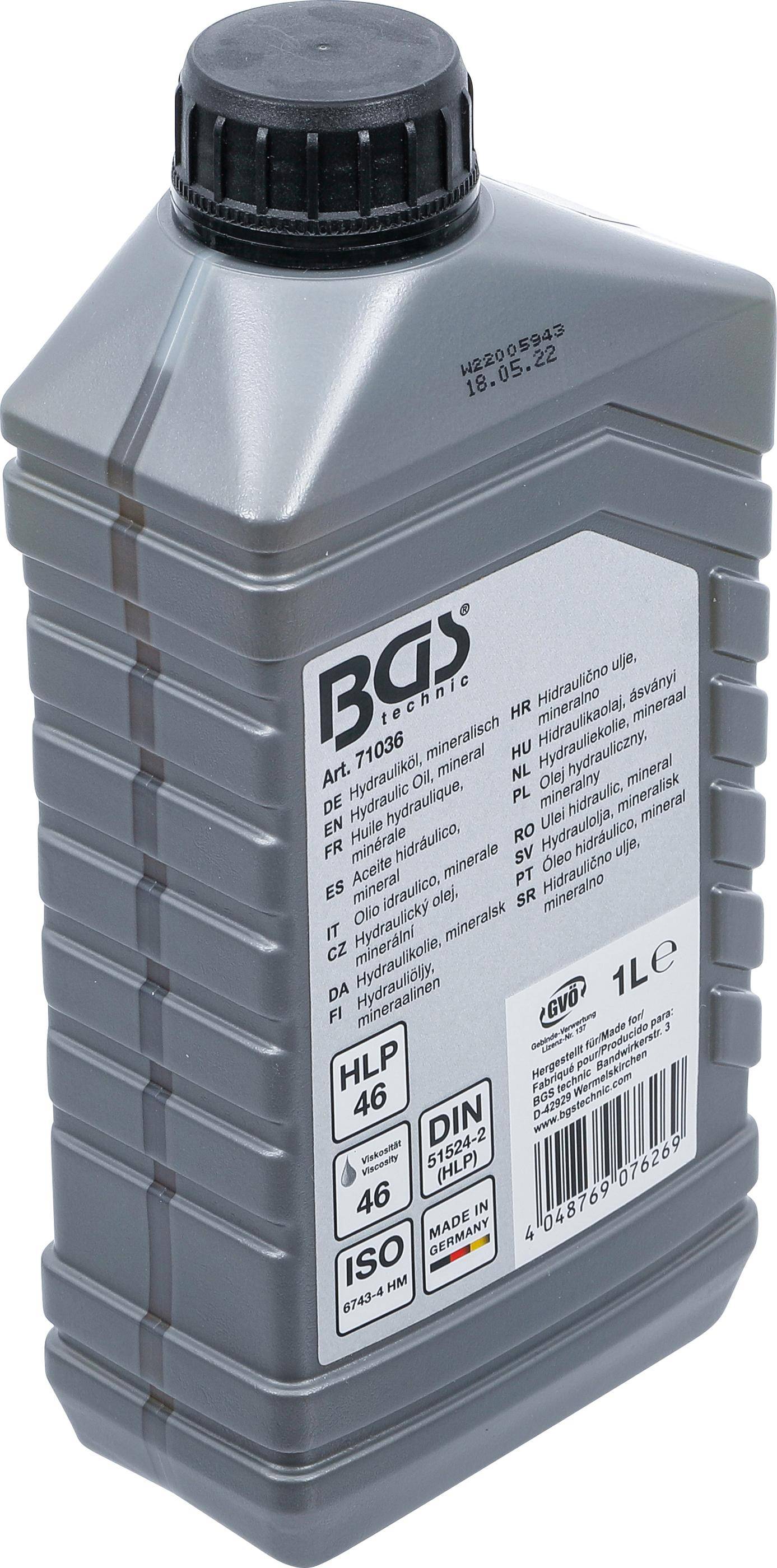 BGS technic Hydrauliköl | mineralisch | 1 l