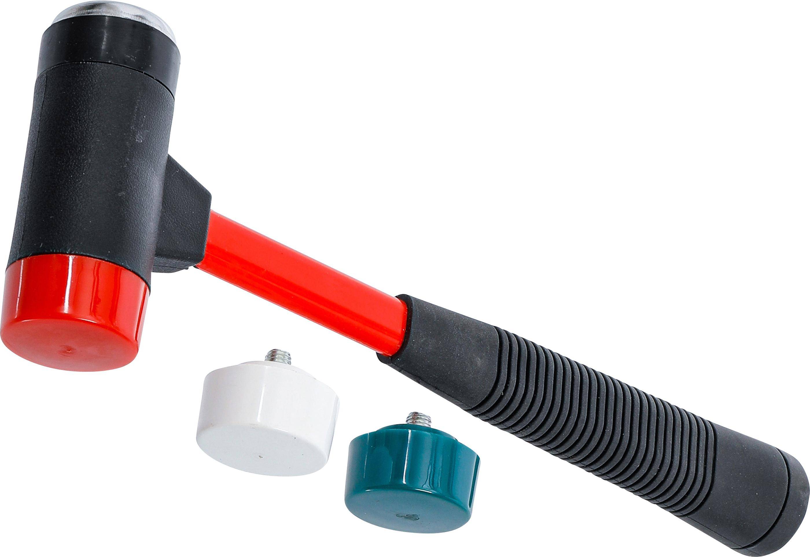 BGS TECHNIC Wechselkopf-Hammer-Satz, Ø 38 mm, Fiberglasstiel