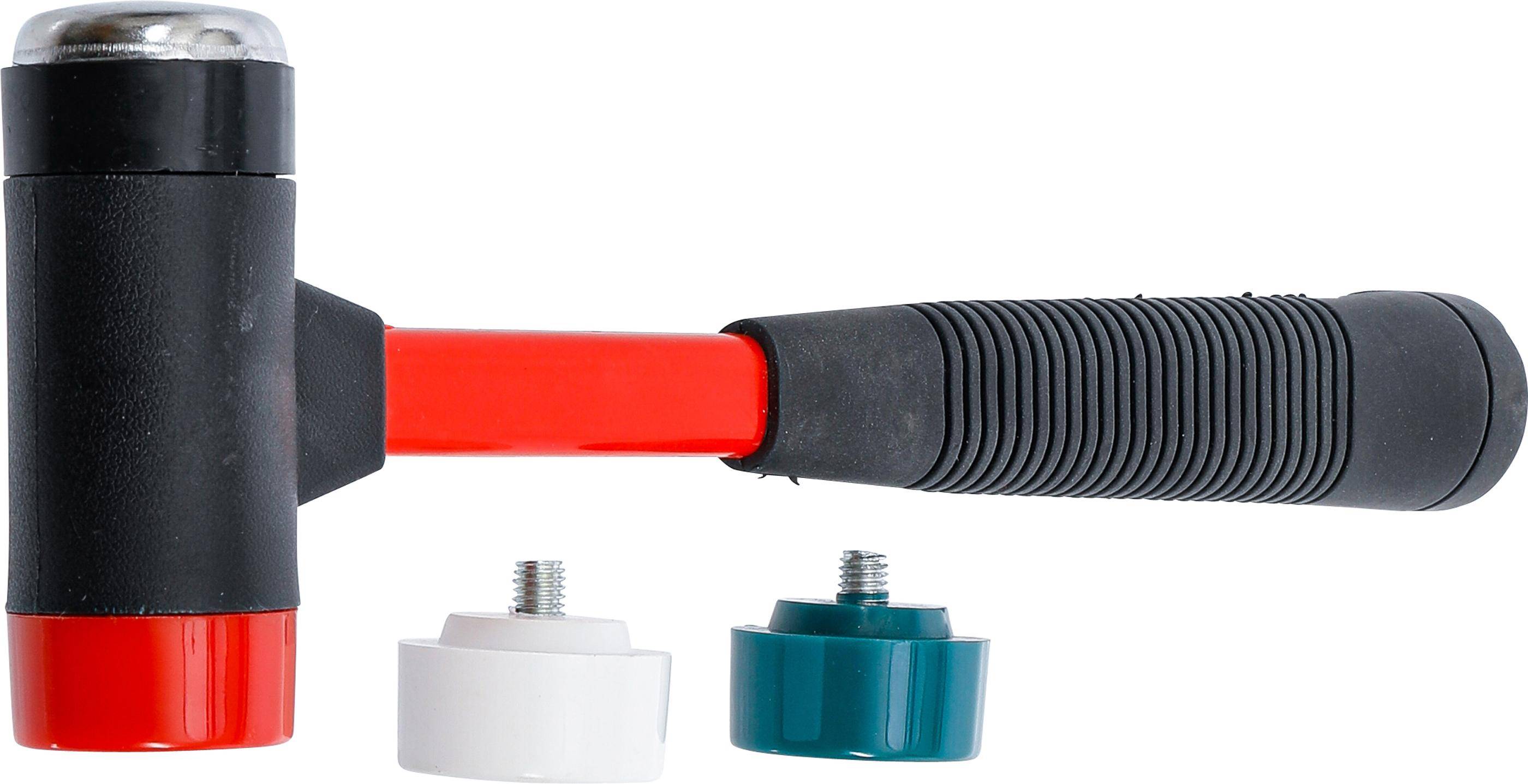 BGS TECHNIC Wechselkopf-Hammer-Satz, Ø 38 mm, Fiberglasstiel