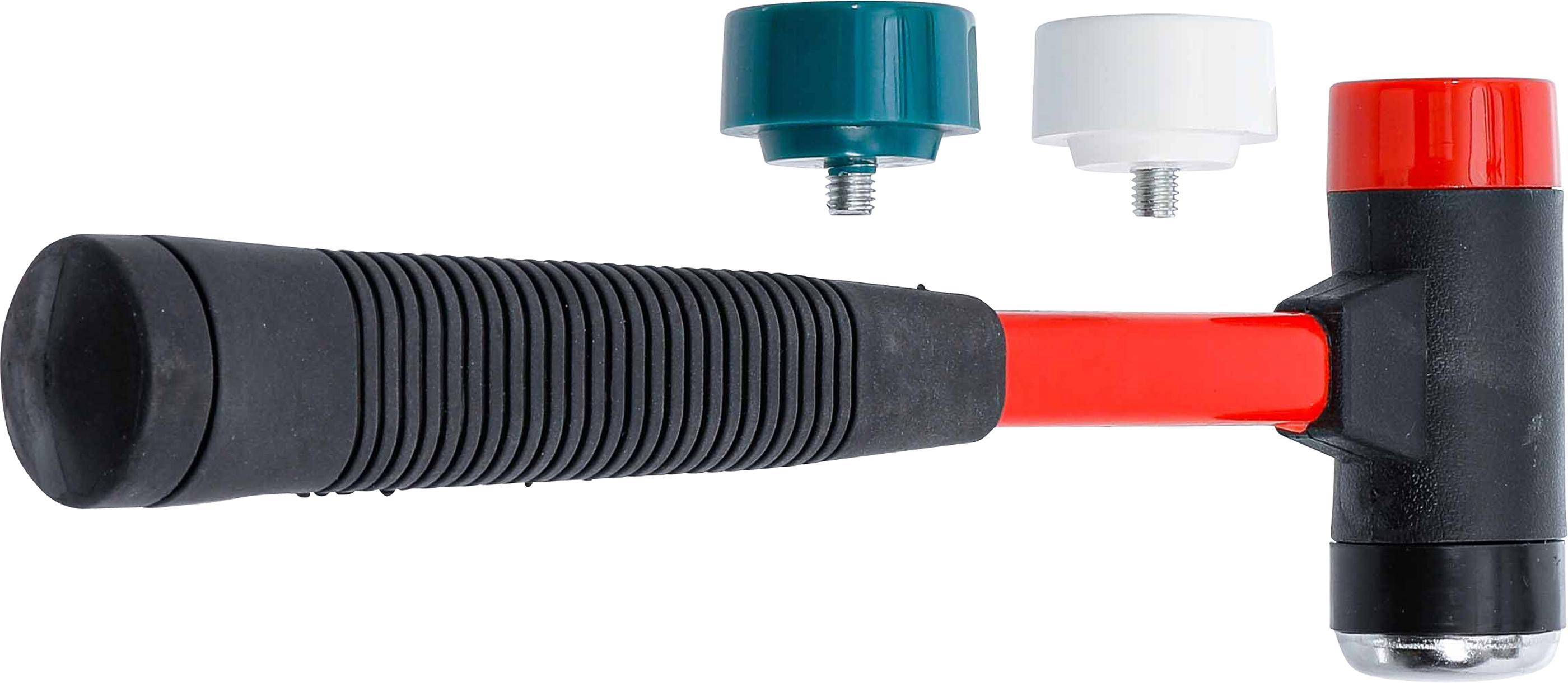 BGS TECHNIC Wechselkopf-Hammer-Satz, Ø 38 mm, Fiberglasstiel