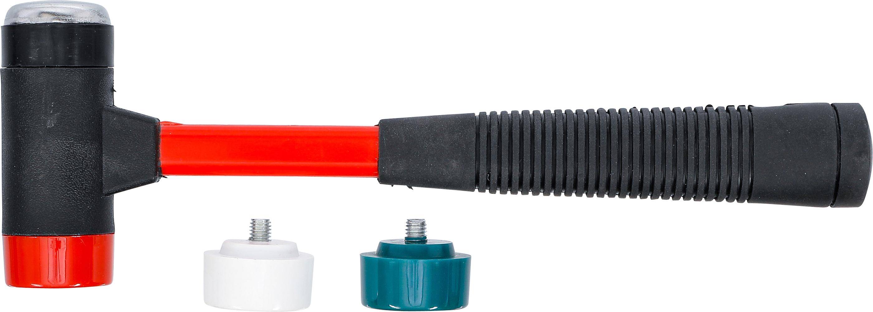 BGS TECHNIC Wechselkopf-Hammer-Satz, Ø 38 mm, Fiberglasstiel