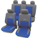Cartrend 60120 Active Sitzbezug 11teilig Polyester Blau Fahrersitz, Beifahrersitz, Rücksitz