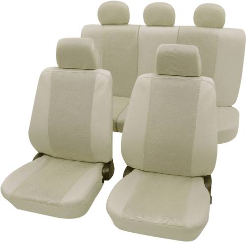 Petex 26174809 Sydney Sitzbezug 11teilig Polyester Beige Fahrersitz, Beifahrersitz, Rücksitz