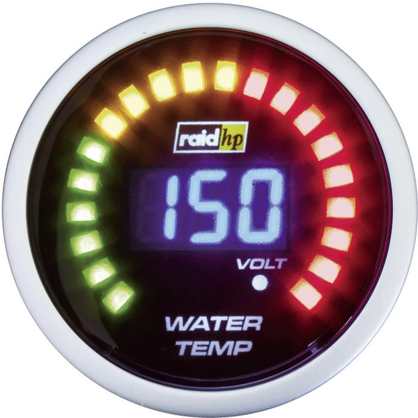Raid hp 660502 Kfz Einbauinstrument Wasser-Temperatur Messbereich 40 - 150°C NightFlight Digital Blue Blau, Weiß 52mm Raid hp 660502 Kfz Einbauinstrument Wasser-Temperatur Messbereich 40 - 150°C NightFlight Digital Blue Blau, Weiß 52mm
