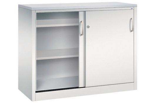 C+P Schiebetürenschrank Acurado, als Sideboard, 1200 x 500 x 1000 mm, lichtgrau