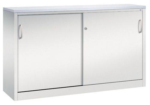 C+P Schiebetürenschrank Acurado, als Sideboard, 1600 x 400 x 1000 mm, lichtgrau