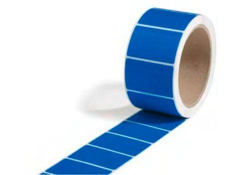 Sicherheitsetiketten Maße 38x32mm blau 500St./Rolle TRANSPAK