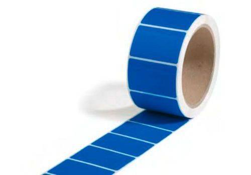 Sicherheitsetiketten Maße 50x32mm blau 500St./Rolle TRANSPAK