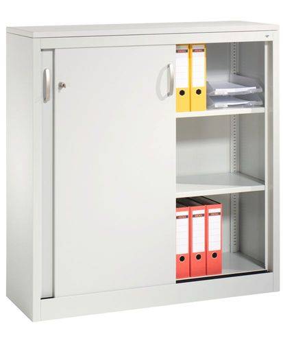 C+P Sideboard mit Schiebetüren Acurado, H1200xB1200xT400mm, 7035/7035