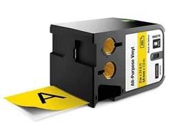 Dymo XTL Vinyl-Band schwarz auf gelb; 54 mm, 7 m lang; selbstklebend 1 St.