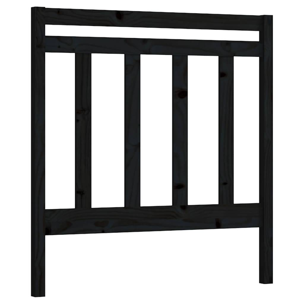vidaXL Kopfteil Schwarz 81x4x100 cm Massivholz Kiefer