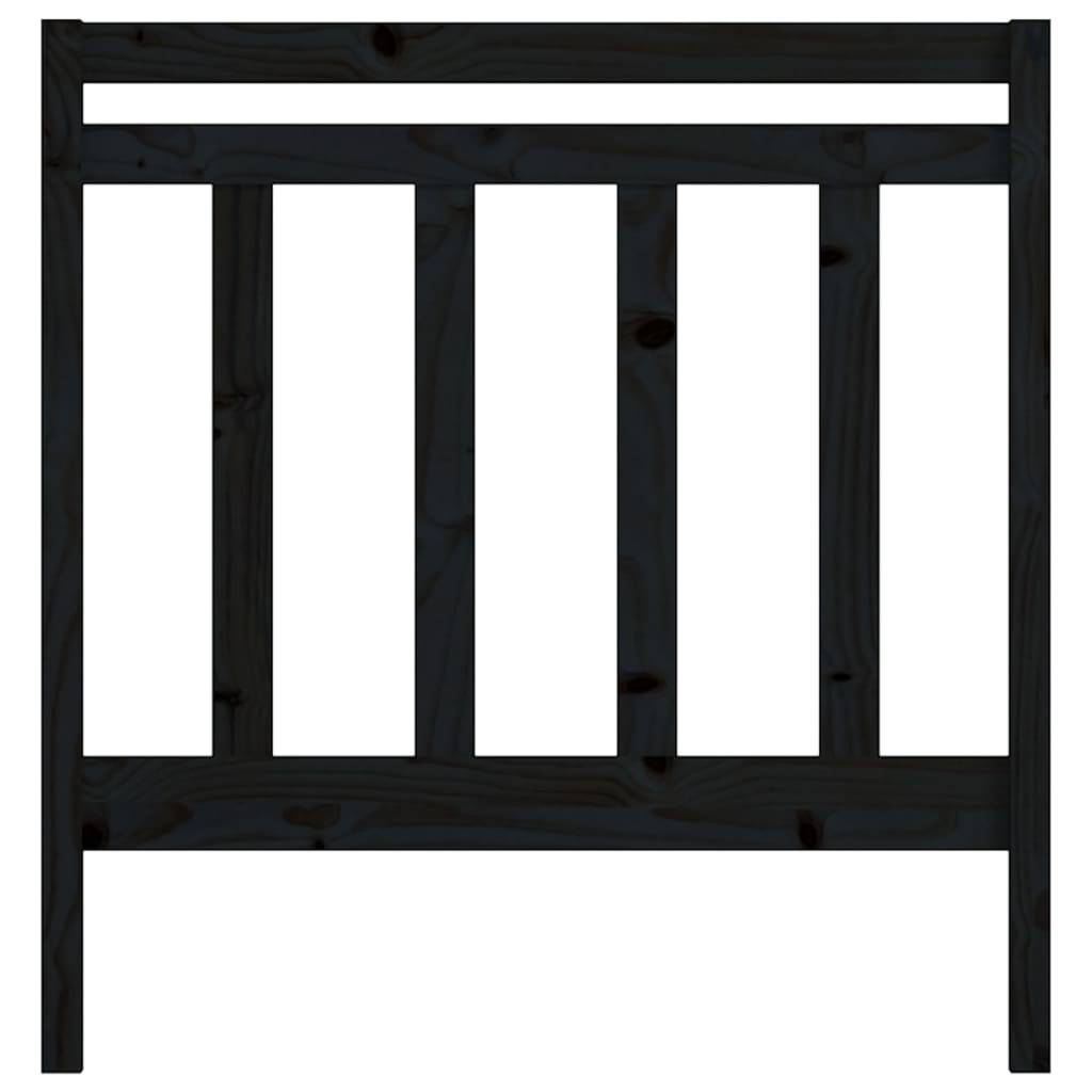 vidaXL Kopfteil Schwarz 81x4x100 cm Massivholz Kiefer
