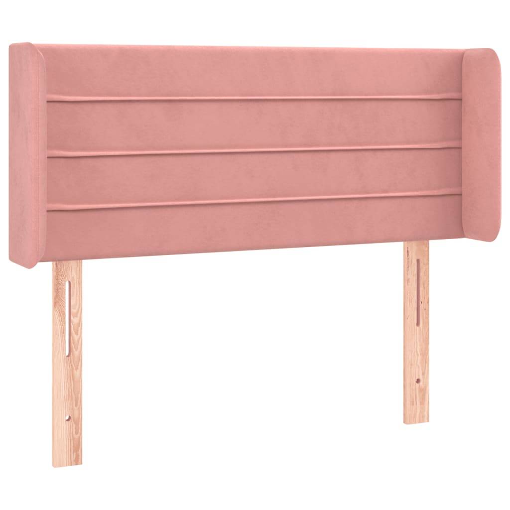 vidaXL LED Kopfteil Rosa 93x16x78/88 cm Samt