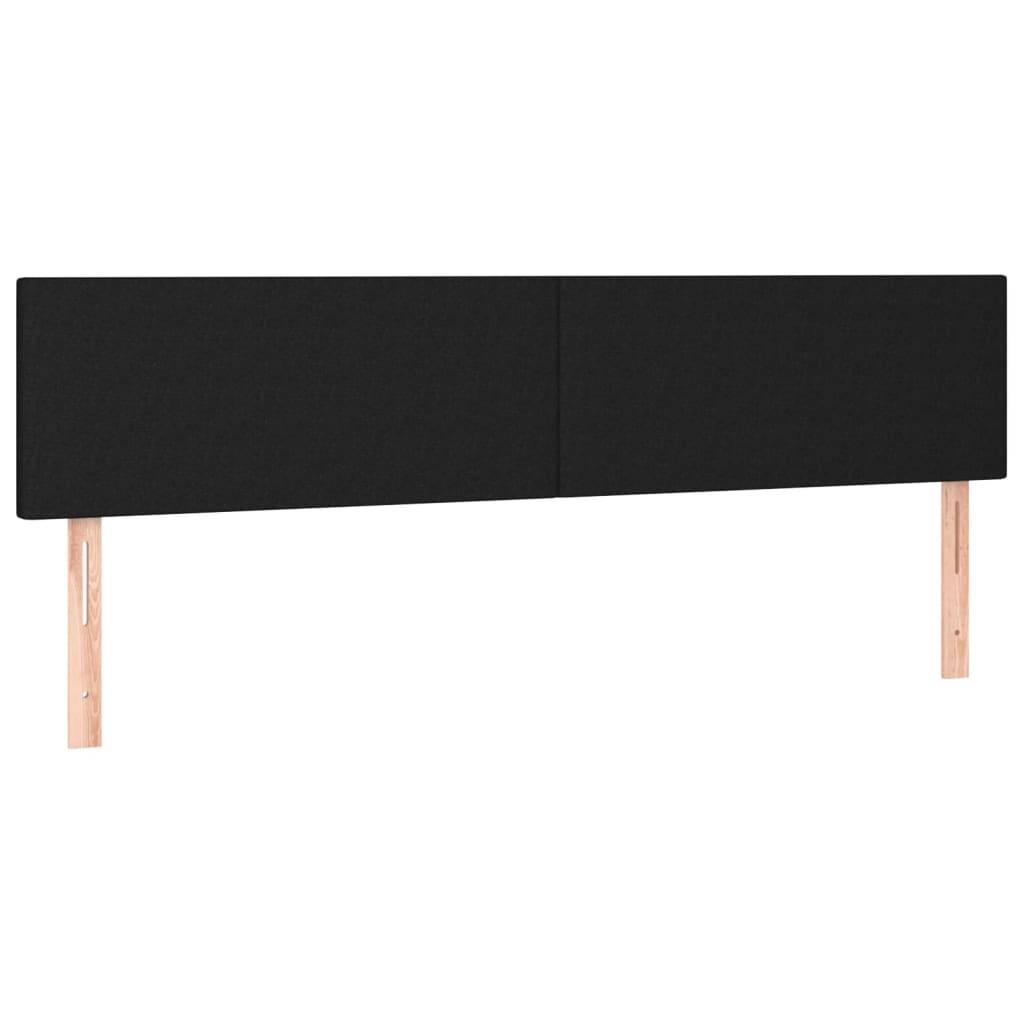 vidaXL Kopfteile 2 Stk. Schwarz 100x5x78/88 cm Stoff