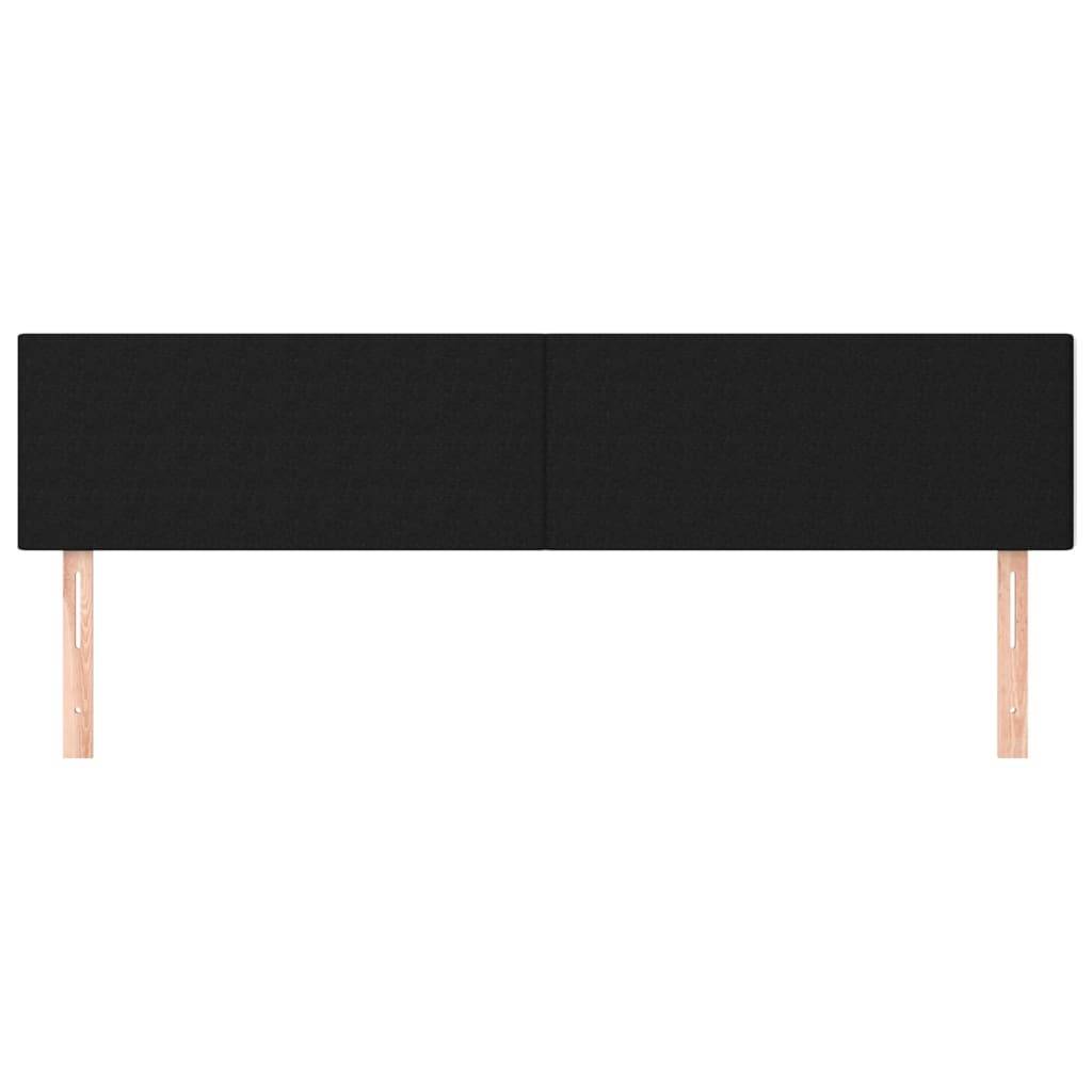 vidaXL Kopfteile 2 Stk. Schwarz 100x5x78/88 cm Stoff