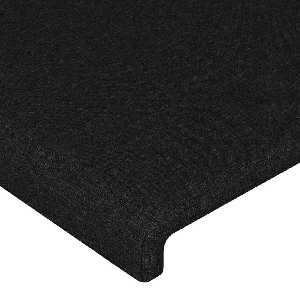 vidaXL Kopfteile 2 Stk. Schwarz 100x5x78/88 cm Stoff
