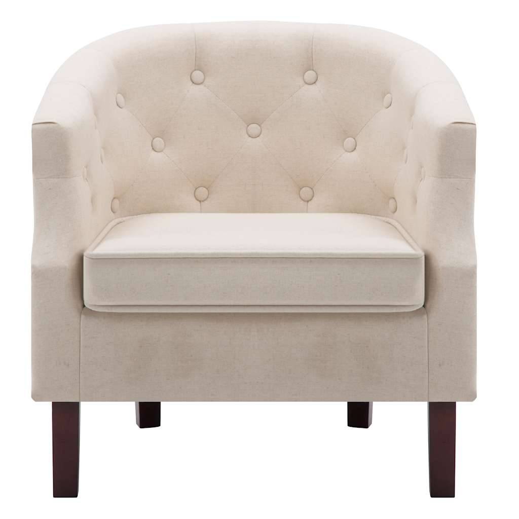 vidaXL Sessel Beige Stoff