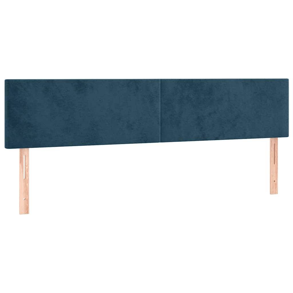 vidaXL Kopfteile 2 Stk. Dunkelblau 90x5x78/88 cm Samt