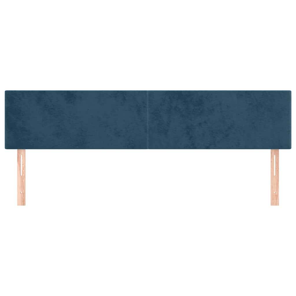 vidaXL Kopfteile 2 Stk. Dunkelblau 90x5x78/88 cm Samt