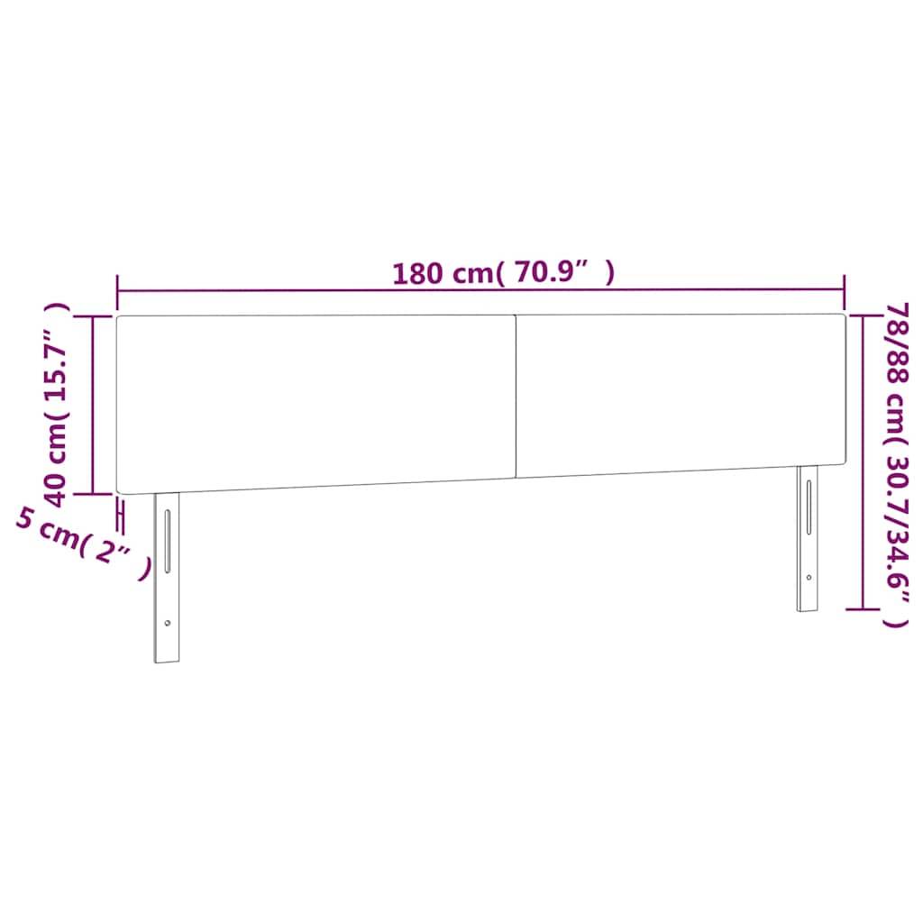 vidaXL Kopfteile 2 Stk. Dunkelblau 90x5x78/88 cm Samt