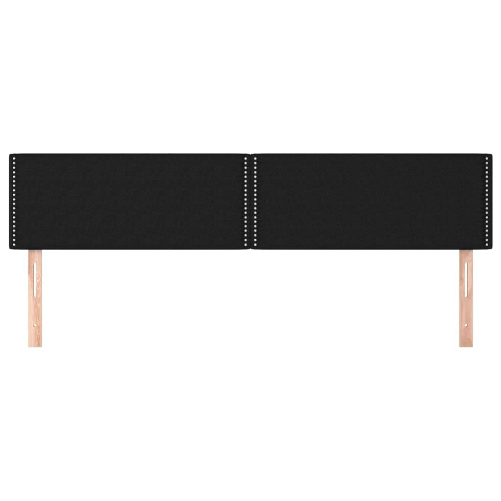 vidaXL Kopfteile 2 Stk. Schwarz 90x5x78/88 cm Stoff