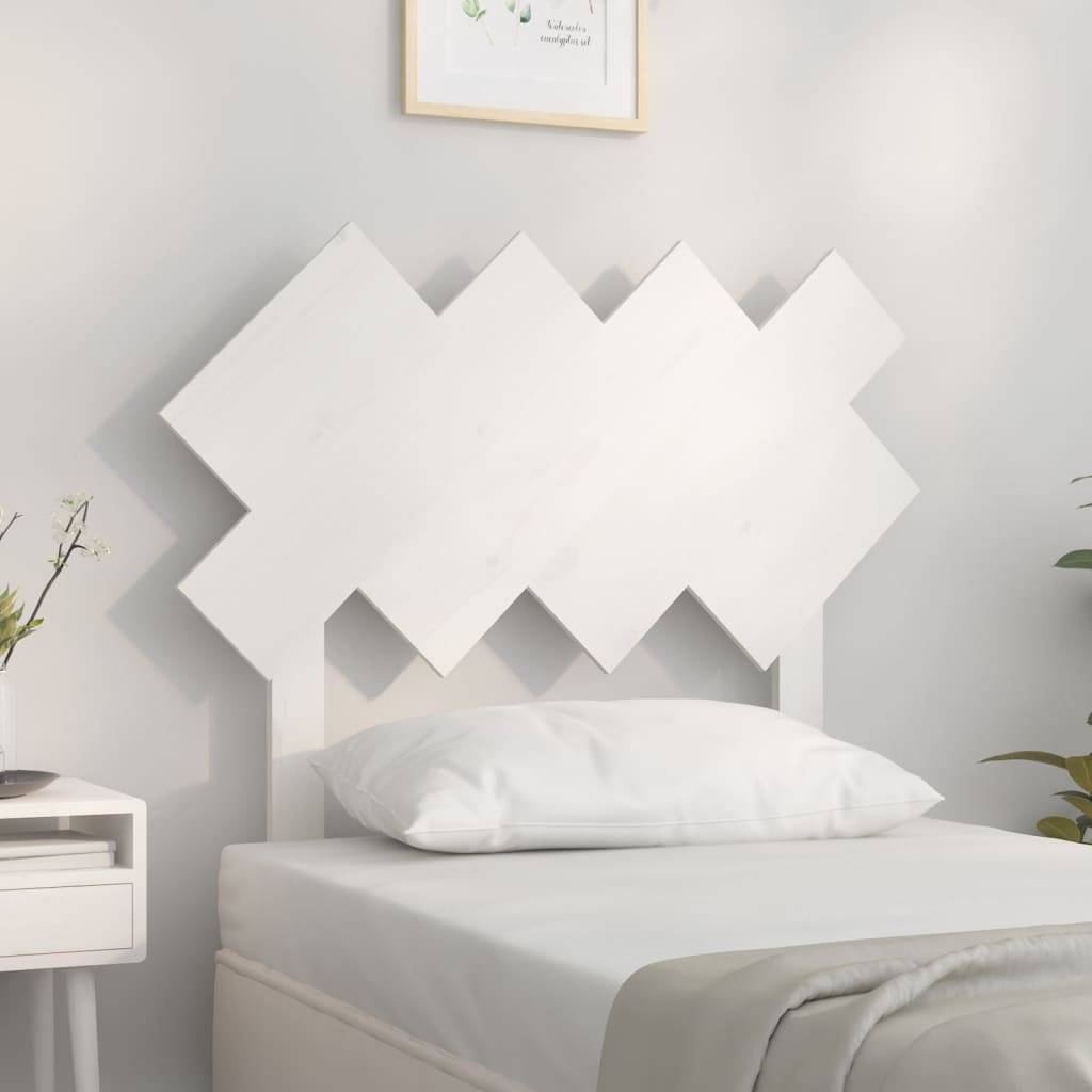vidaXL Kopfteil Weiß 92x3x81 cm Massivholz Kiefer