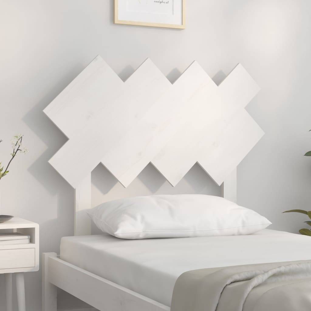 vidaXL Kopfteil Weiß 92x3x81 cm Massivholz Kiefer