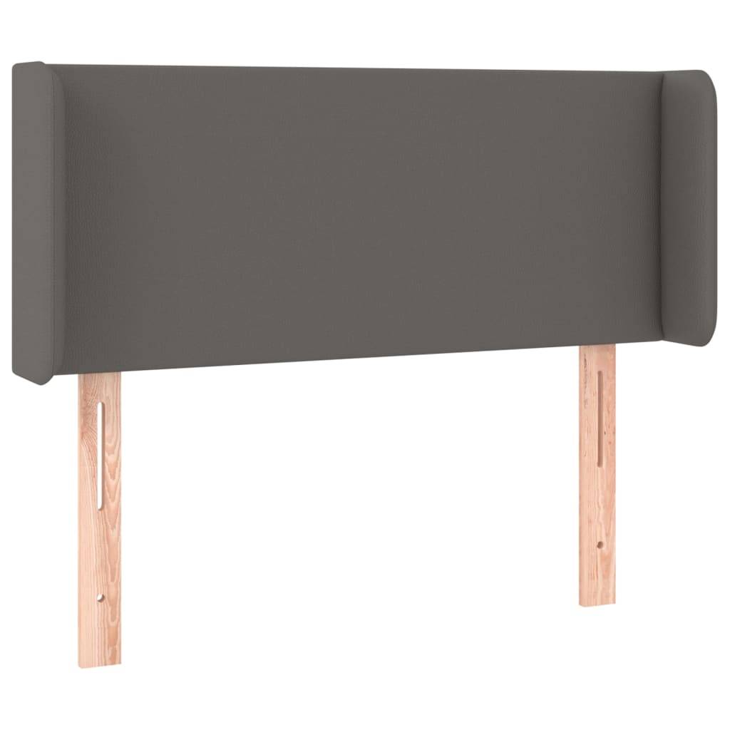 vidaXL Kopfteil mit Ohren Grau 103x16x78/88 cm Kunstleder