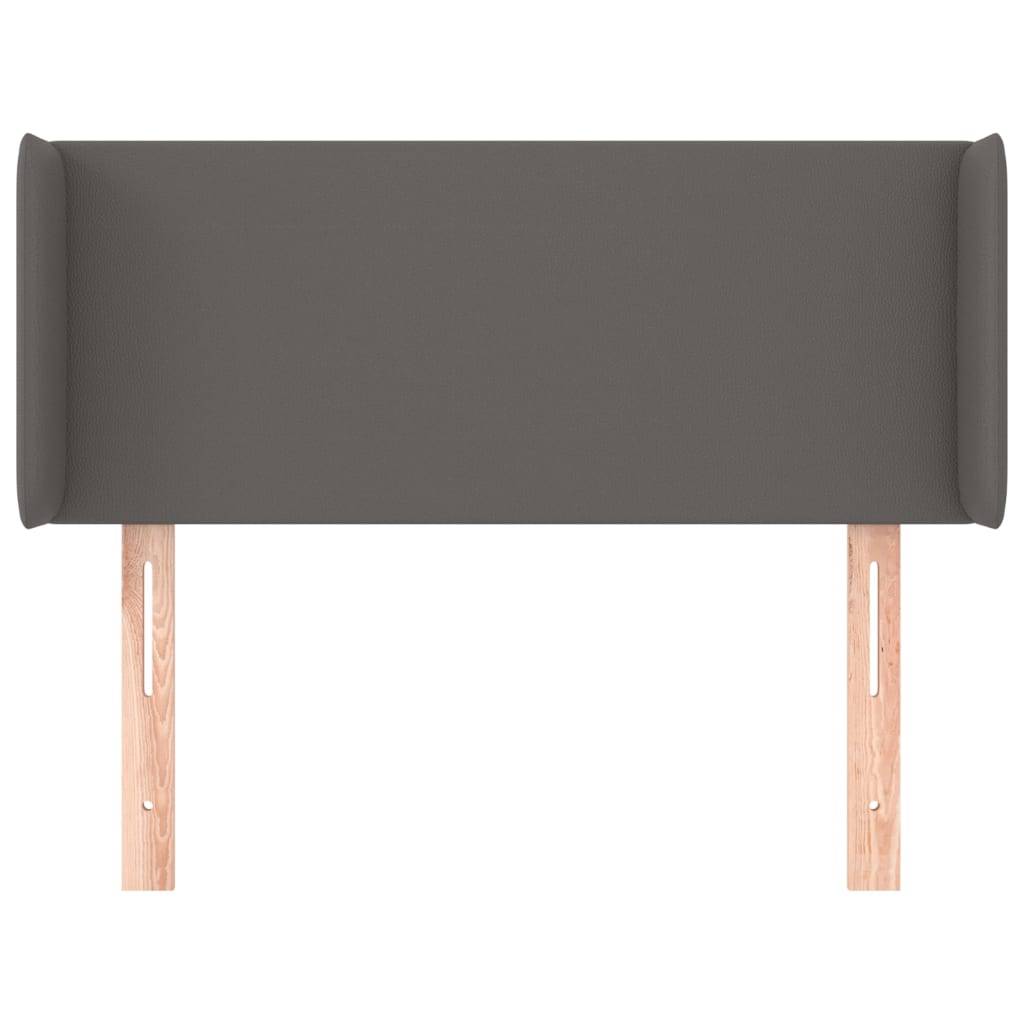 vidaXL Kopfteil mit Ohren Grau 103x16x78/88 cm Kunstleder