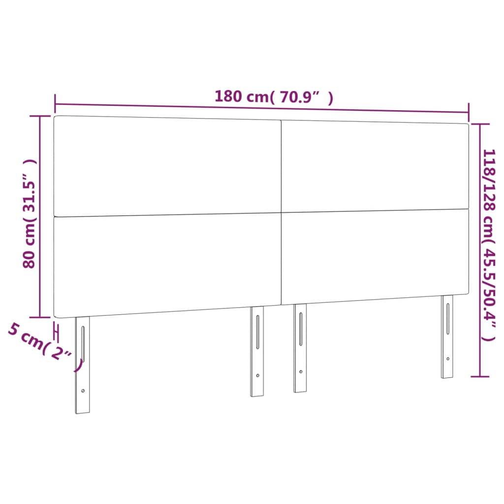 vidaXL Kopfteile 4 Stk. Schwarz 100x5x78/88 cm Kunstleder