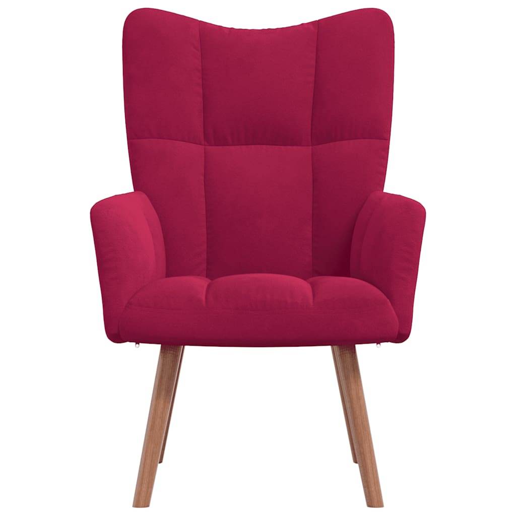 vidaXL Relaxsessel Weinrot Samt