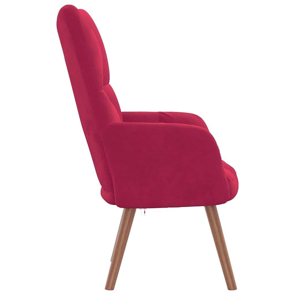 vidaXL Relaxsessel Weinrot Samt