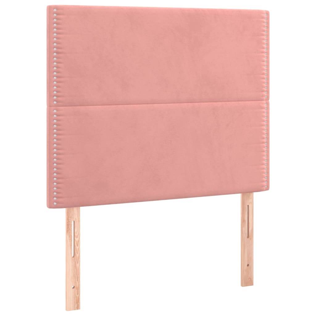 vidaXL Kopfteile 2 Stk. Rosa 80x5x78/88 cm Samt