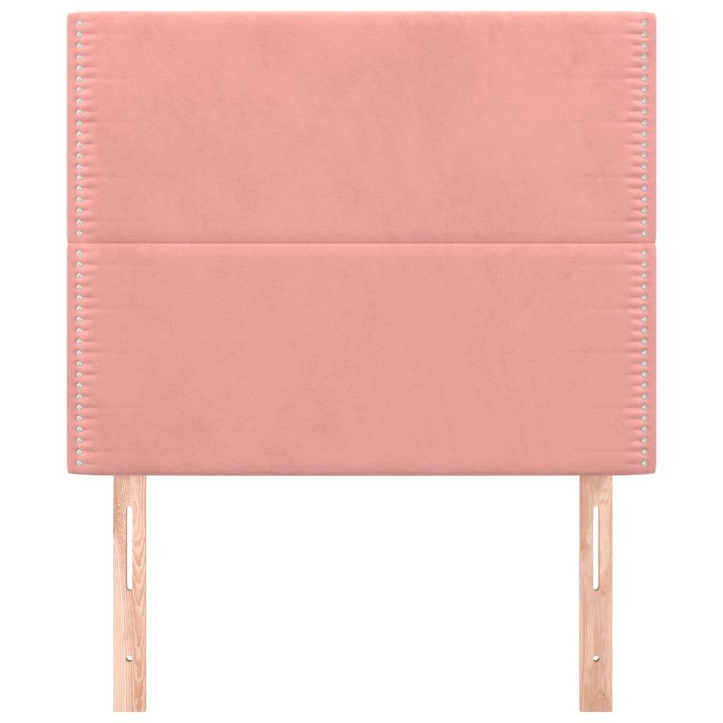 vidaXL Kopfteile 2 Stk. Rosa 80x5x78/88 cm Samt