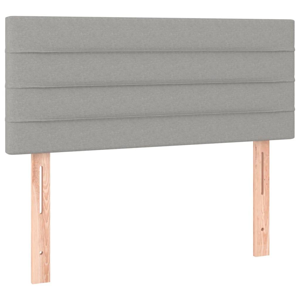 vidaXL LED Kopfteil Hellgrau 80x5x78/88 cm Stoff