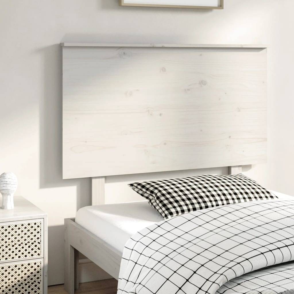 vidaXL Kopfteil Weiß 94x6x82,5 cm Massivholz Kiefer