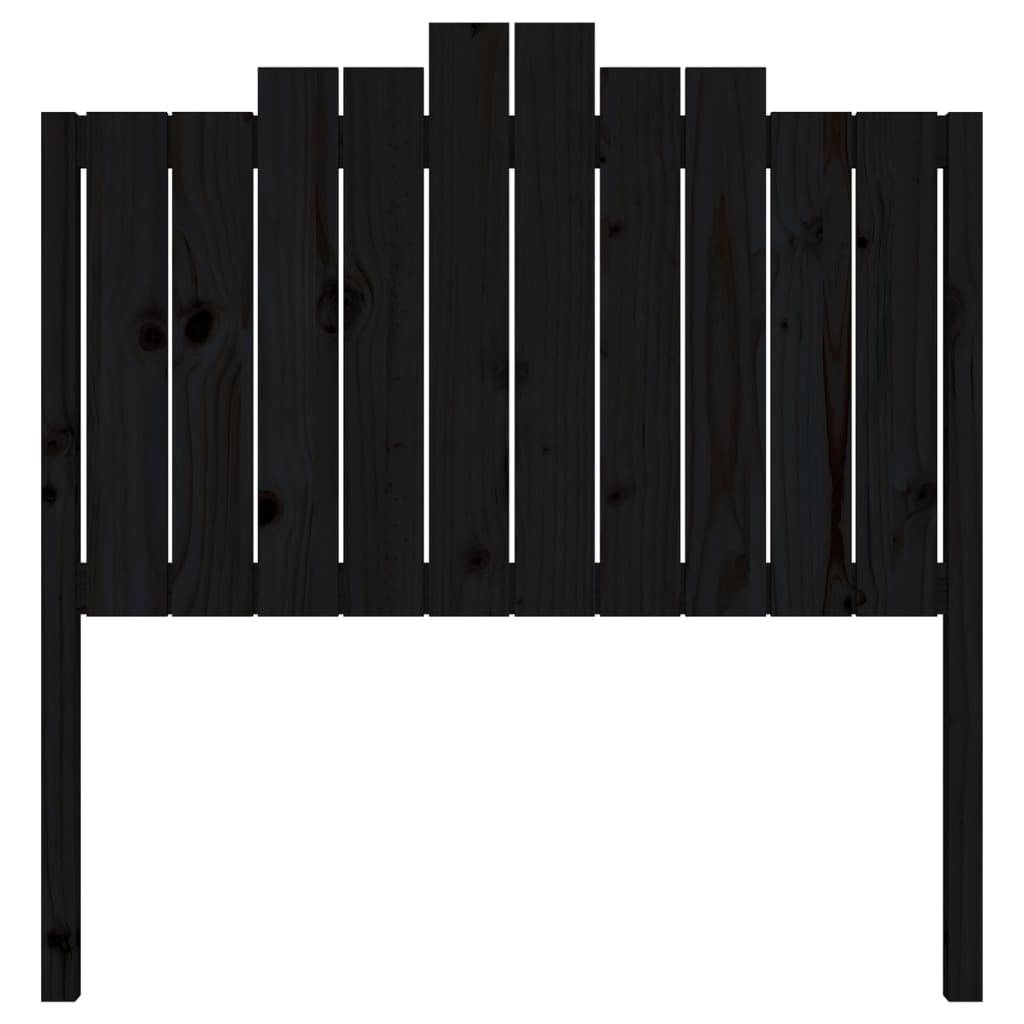 vidaXL Kopfteil Schwarz 106x4x110 cm Massivholz Kiefer