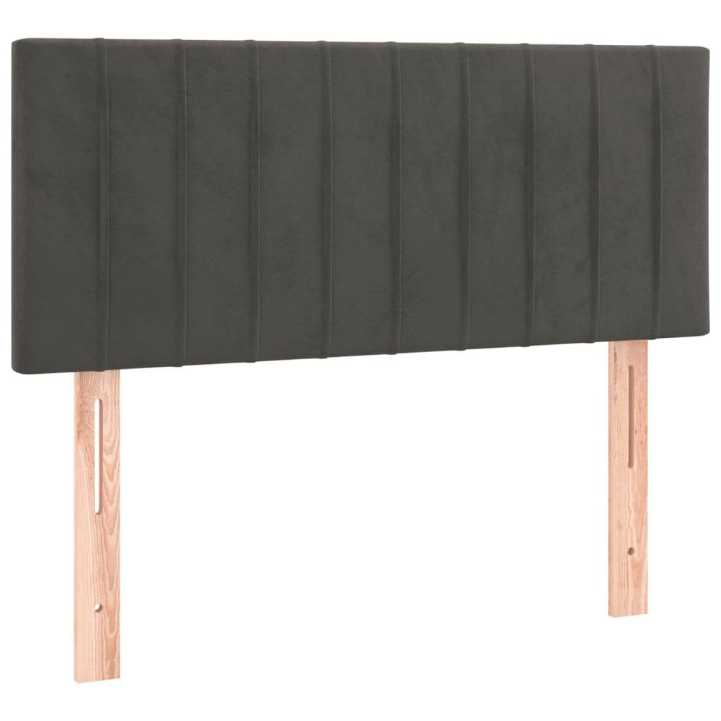 vidaXL LED Kopfteil Dunkelgrau 80x5x78/88 cm Samt