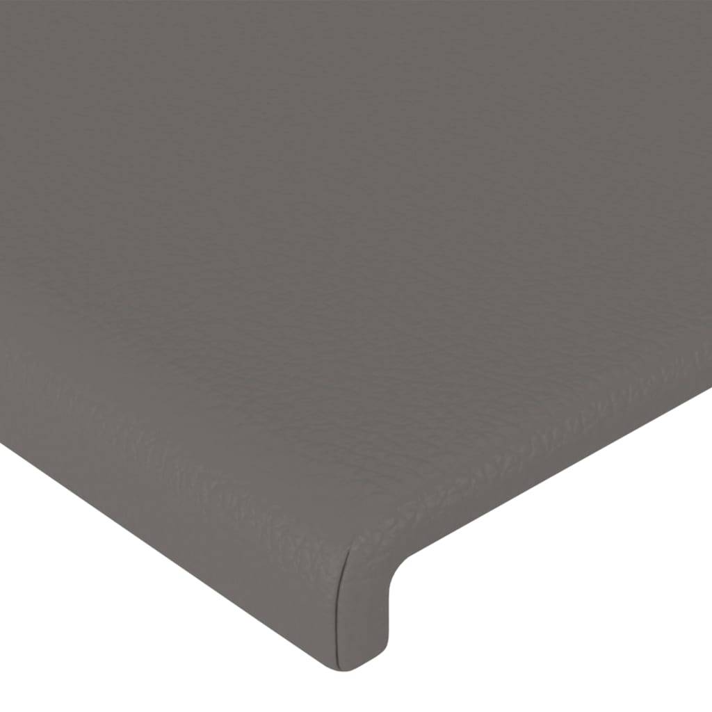 vidaXL Kopfteil Grau 90x5x78/88 cm Kunstleder